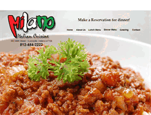 Tablet Screenshot of milanositaliancuisine.com